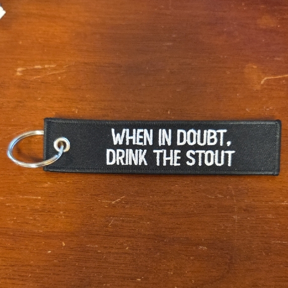 High Gravity Co. Other - Beer-Themed Stitched Black Keychain
